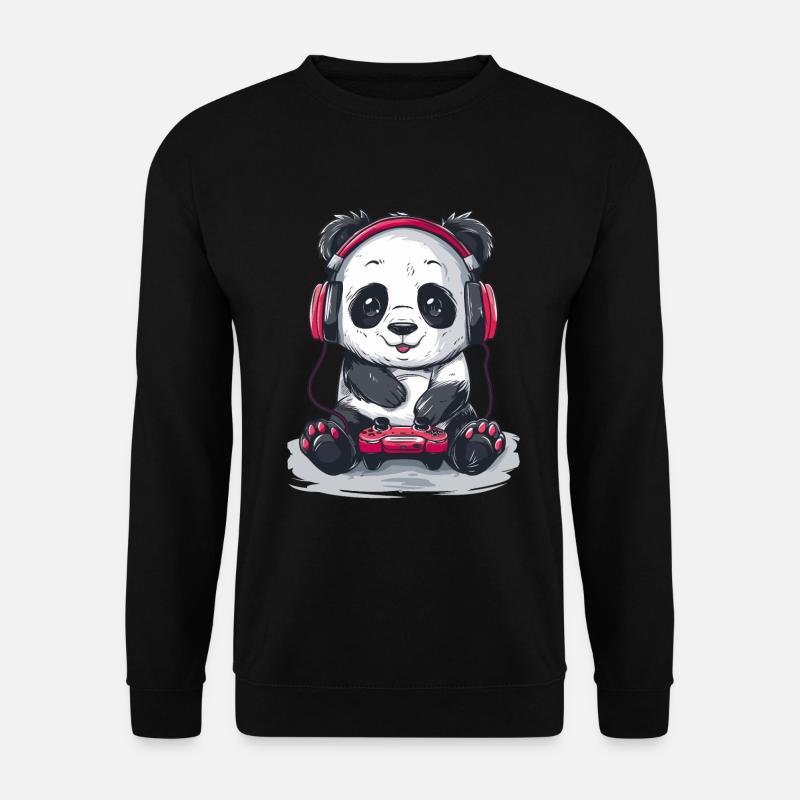 Panda Video Game - Unisex Sweatshirt - black