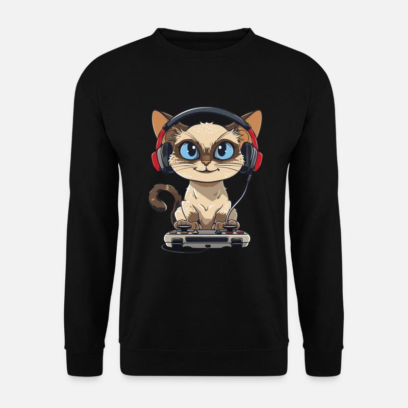 Siamesisches Videospiel - Unisex Pullover - Schwarz