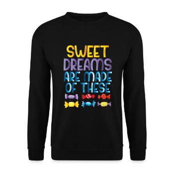 Cadeau de bonbons - Sweat-shirt Unisexe - noir - Devant - Alina (178cm) & Michal (187cm)