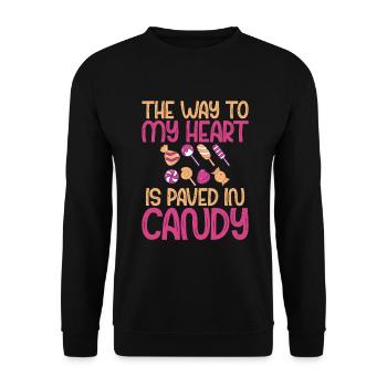 Candy Gift - Unisex Sweatshirt - black - Front - Alina (178cm) & Michal (187cm)