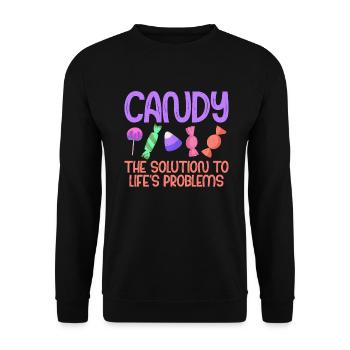 Candy Gift - Unisex Sweatshirt - black - Front - Alina (178cm) & Michal (187cm)