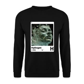 Hydrogène - H - Élément chimique 001 - Sweat-shirt Unisexe - noir - Devant - Alina (178cm) & Michal (187cm)