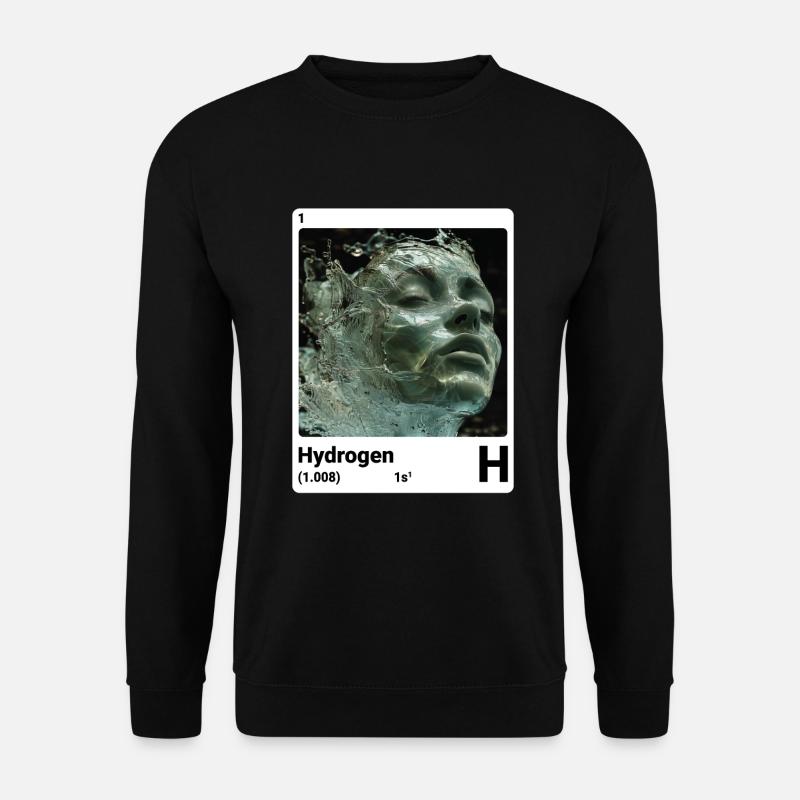 Hydrogène - H - Élément chimique 001 - Sweat-shirt Unisexe - noir