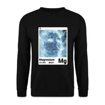 Periodensystem Element Magnesium (Mg) 012 - Unisex Pullover - Schwarz - Vorne - Alina (178cm) & Michal (187cm)