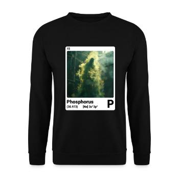 Periodensystemelement Phosphor (P) 015 - Unisex Pullover - Schwarz - Vorne - Alina (178cm) & Michal (187cm)