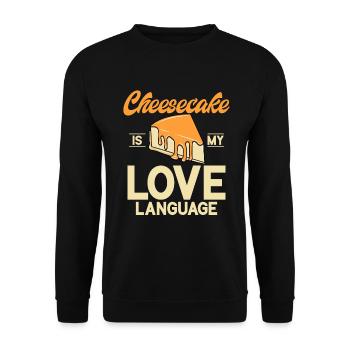 Cadeau de gâteau au fromage - Sweat-shirt Unisexe - noir - Devant - Alina (178cm) & Michal (187cm)