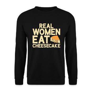 Cadeau de gâteau au fromage - Sweat-shirt Unisexe - noir - Devant - Alina (178cm) & Michal (187cm)