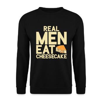 Cheesecake Gift - Unisex Sweatshirt - black - Front - Alina (178cm) & Michal (187cm)
