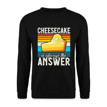 Cadeau de gâteau au fromage - Sweat-shirt Unisexe - noir - Devant - Alina (178cm) & Michal (187cm)