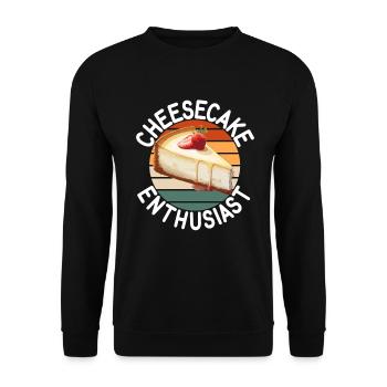 Cheesecake Gift - Unisex Sweatshirt - black - Front - Alina (178cm) & Michal (187cm)
