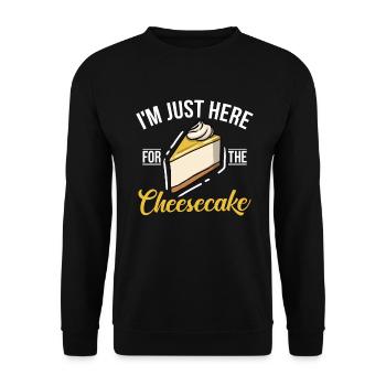 Cheesecake Gift - Unisex Sweatshirt - black - Front - Alina (178cm) & Michal (187cm)