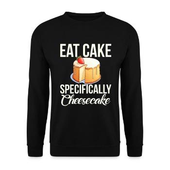 Cheesecake Gift - Unisex Sweatshirt - black - Front - Alina (178cm) & Michal (187cm)