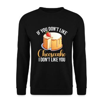 Cheesecake Gift - Unisex Sweatshirt - black - Front - Alina (178cm) & Michal (187cm)