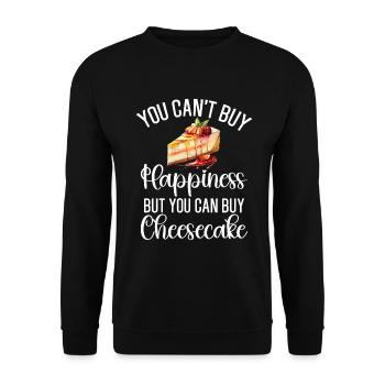 Cheesecake Gift - Unisex Sweatshirt - black - Front - Alina (178cm) & Michal (187cm)