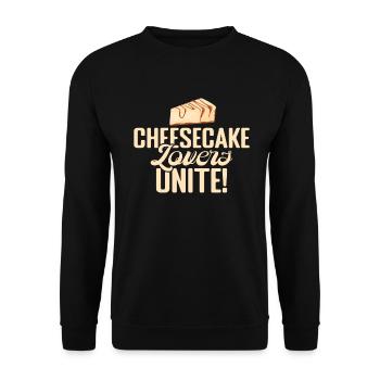 Cadeau de gâteau au fromage - Sweat-shirt Unisexe - noir - Devant - Alina (178cm) & Michal (187cm)