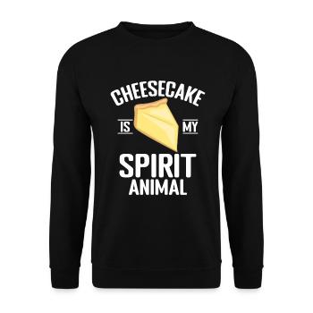 Cheesecake Gift - Unisex Sweatshirt - black - Front - Alina (178cm) & Michal (187cm)