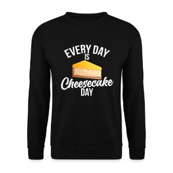 Cheesecake Gift - Unisex Sweatshirt - black - Front - Alina (178cm) & Michal (187cm)