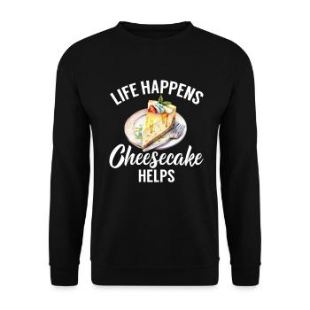 Cheesecake Gift - Unisex Sweatshirt - black - Front - Alina (178cm) & Michal (187cm)