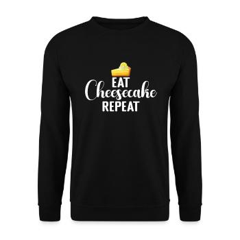 Cheesecake Gift - Unisex Sweatshirt - black - Front - Alina (178cm) & Michal (187cm)
