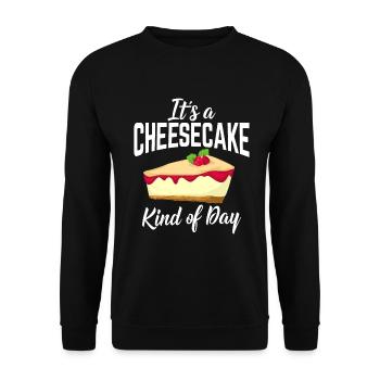 Cadeau de gâteau au fromage - Sweat-shirt Unisexe - noir - Devant - Alina (178cm) & Michal (187cm)