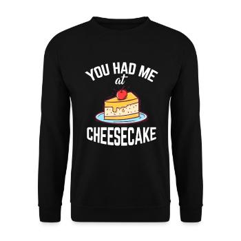Cheesecake Gift - Unisex Sweatshirt - black - Front - Alina (178cm) & Michal (187cm)