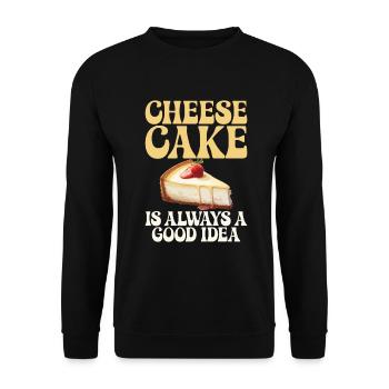Cheesecake Gift - Unisex Sweatshirt - black - Front - Alina (178cm) & Michal (187cm)