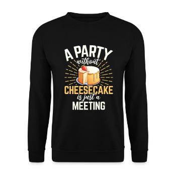 Cheesecake Gift - Unisex Sweatshirt - black - Front - Alina (178cm) & Michal (187cm)