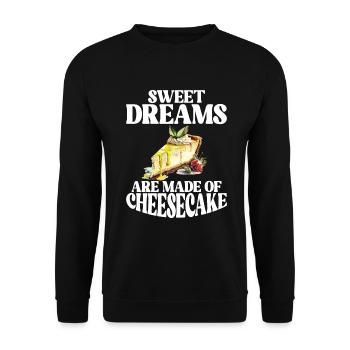 Cheesecake Gift - Unisex Sweatshirt - black - Front - Alina (178cm) & Michal (187cm)