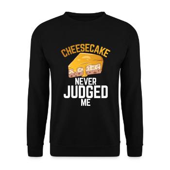 Cheesecake Gift - Unisex Sweatshirt - black - Front - Alina (178cm) & Michal (187cm)