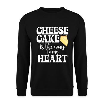 Cadeau de gâteau au fromage - Sweat-shirt Unisexe - noir - Devant - Alina (178cm) & Michal (187cm)