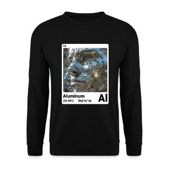 Periodic Table Element Aluminum (Al) 013 - Unisex Sweatshirt - black - Front - Alina (178cm) & Michal (187cm)