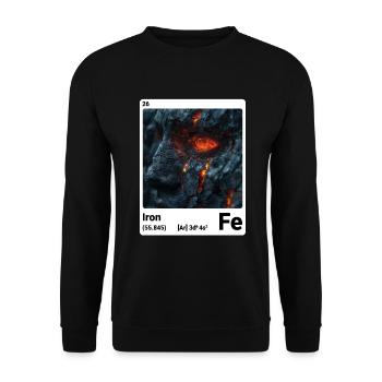 AI am Iron (wt) - Unisex Sweatshirt - black - Front - Alina (178cm) & Michal (187cm)