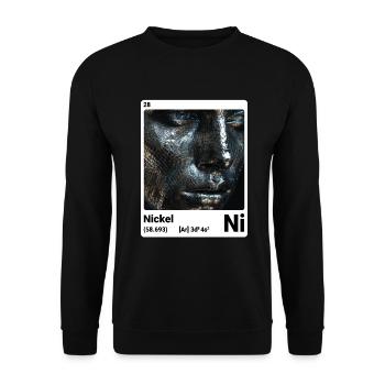 AI am Nickel (wt) - Unisex Sweatshirt - black - Front - Alina (178cm) & Michal (187cm)