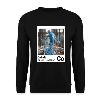 AI am Cobalt (wt) - Sweat-shirt Unisexe - noir - Devant - Alina (178cm) & Michal (187cm)