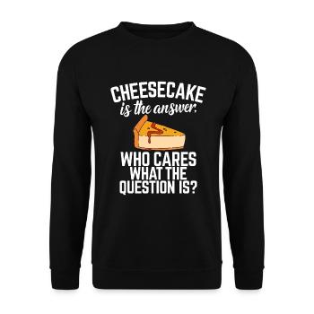 Cadeau de gâteau au fromage - Sweat-shirt Unisexe - noir - Devant - Alina (178cm) & Michal (187cm)