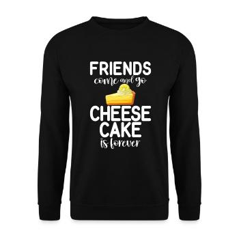 Cadeau de gâteau au fromage - Sweat-shirt Unisexe - noir - Devant - Alina (178cm) & Michal (187cm)