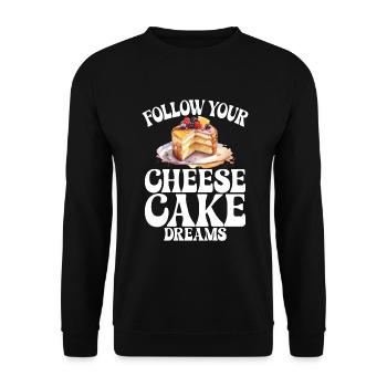 Cadeau de gâteau au fromage - Sweat-shirt Unisexe - noir - Devant - Alina (178cm) & Michal (187cm)