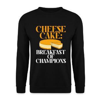 Cheesecake Gift - Unisex Sweatshirt - black - Front - Alina (178cm) & Michal (187cm)