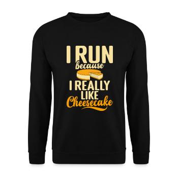 Cheesecake Gift - Unisex Sweatshirt - black - Front - Alina (178cm) & Michal (187cm)