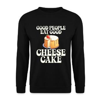 Cadeau de gâteau au fromage - Sweat-shirt Unisexe - noir - Devant - Alina (178cm) & Michal (187cm)