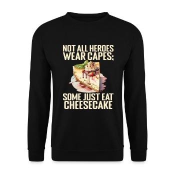 Cheesecake Gift - Unisex Sweatshirt - black - Front - Alina (178cm) & Michal (187cm)