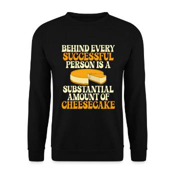Cheesecake Gift - Unisex Sweatshirt - black - Front - Alina (178cm) & Michal (187cm)