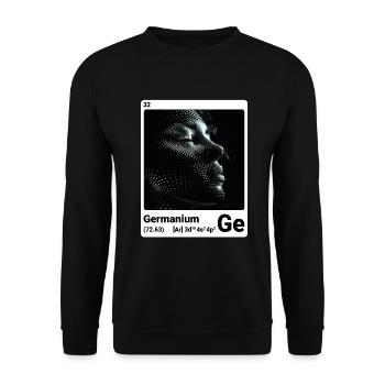 AI am Germanium (wt) - Unisex Pullover - Schwarz - Vorne - Alina (178cm) & Michal (187cm)