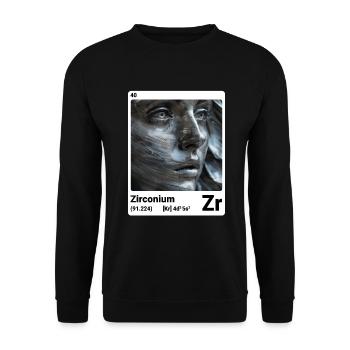 AI am Zirconium (wt) - Unisex Sweatshirt - black - Front - Alina (178cm) & Michal (187cm)