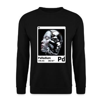 AI am Palladium (wt) - Sweat-shirt Unisexe - noir - Devant - Alina (178cm) & Michal (187cm)