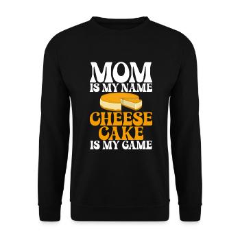 Cheesecake Gift - Unisex Sweatshirt - black - Front - Alina (178cm) & Michal (187cm)