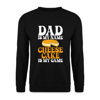 Cheesecake Gift - Unisex Sweatshirt - black - Front - Alina (178cm) & Michal (187cm)