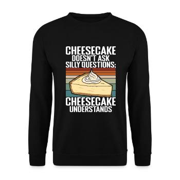 Cheesecake Gift - Unisex Sweatshirt - black - Front - Alina (178cm) & Michal (187cm)