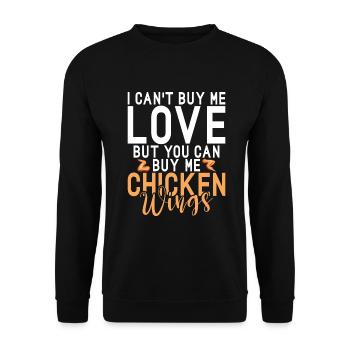 Chicken Wings Gifts - Unisex Sweatshirt - black - Front - Alina (178cm) & Michal (187cm)