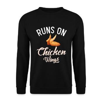 Chicken Wings Gifts - Unisex Sweatshirt - black - Front - Alina (178cm) & Michal (187cm)